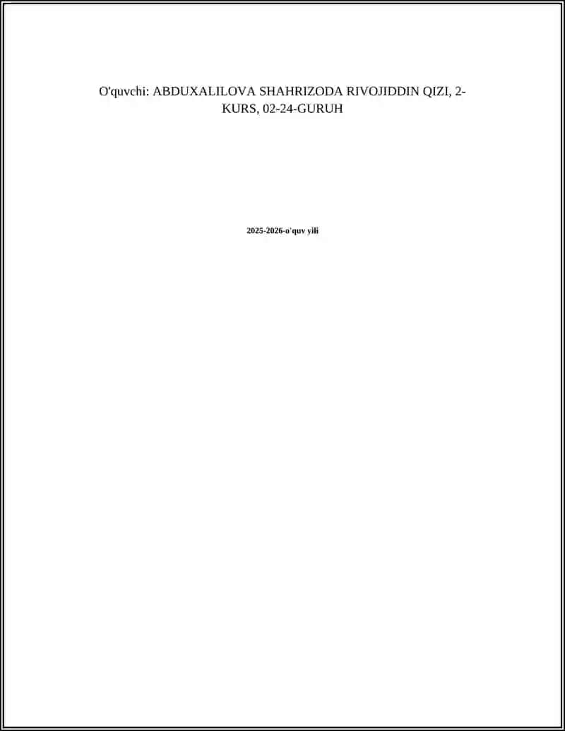 MS Excelda elektron jadvallar bilan ishlash 2