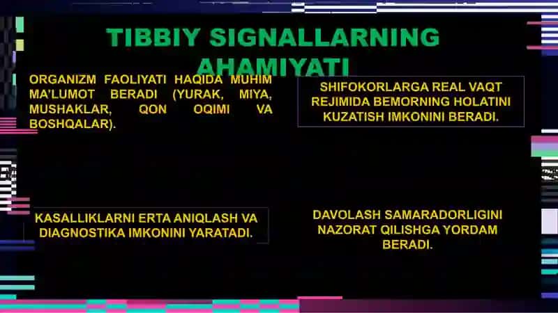 TIBBIY SIGNALLAR VA ULARNI RAQAMLASHTIRISH 2