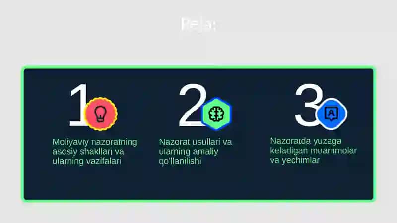 G'aznachilikda moliyaviy nazoratni tashkil etish shakllari 2
