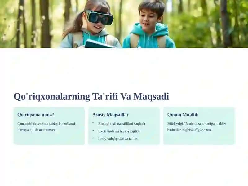 O'zbekiston Qo'riqxonalari: Tabiatni Asrash Va Kelajakni Ta'minlash 2