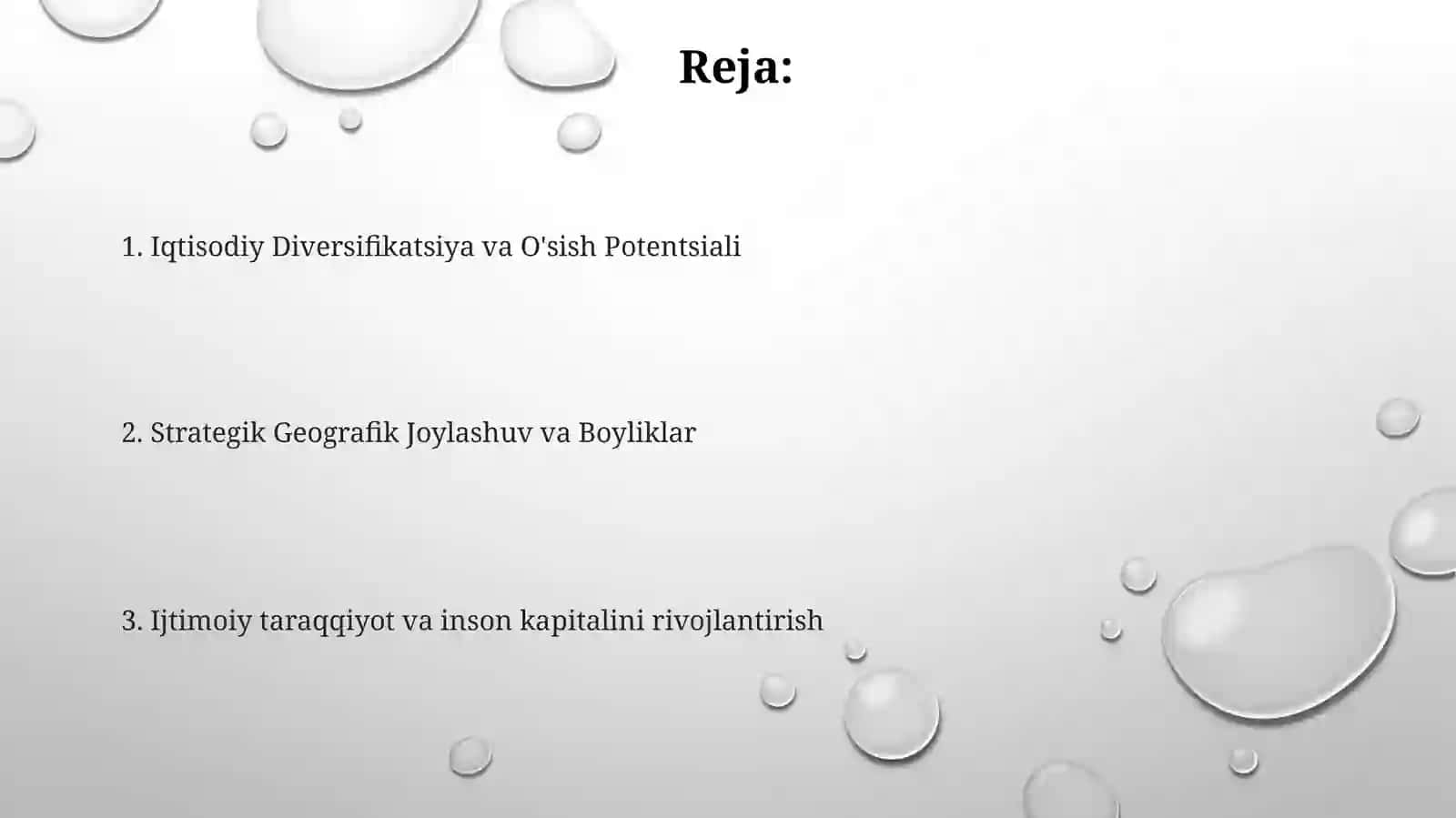 O'zbekiston Respublikasining jahon hamjamiyatida tutgan o'rni va rivojlanish istiqbollari 2