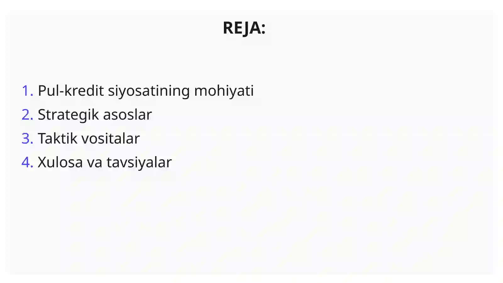 Pul-kredit siyosatini yuritish: strategiya va taktika 2