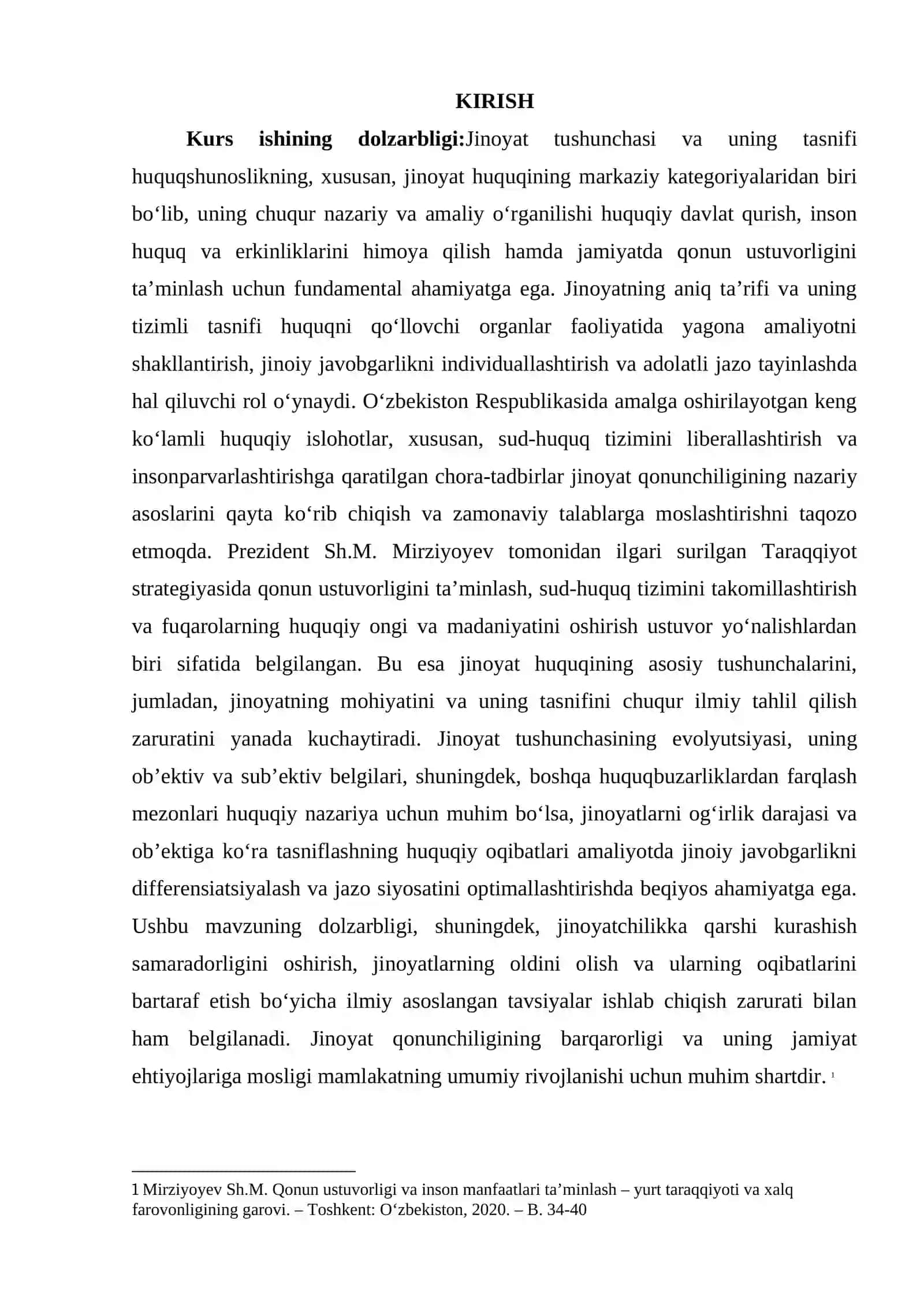 O‘zbekiston jinoyat qonunchiligiga ko‘ra jinoyat tushunchasi va uning tasnifi 26 2