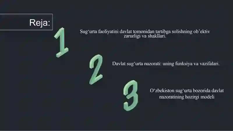 Davlat sug'urta nazorati 2