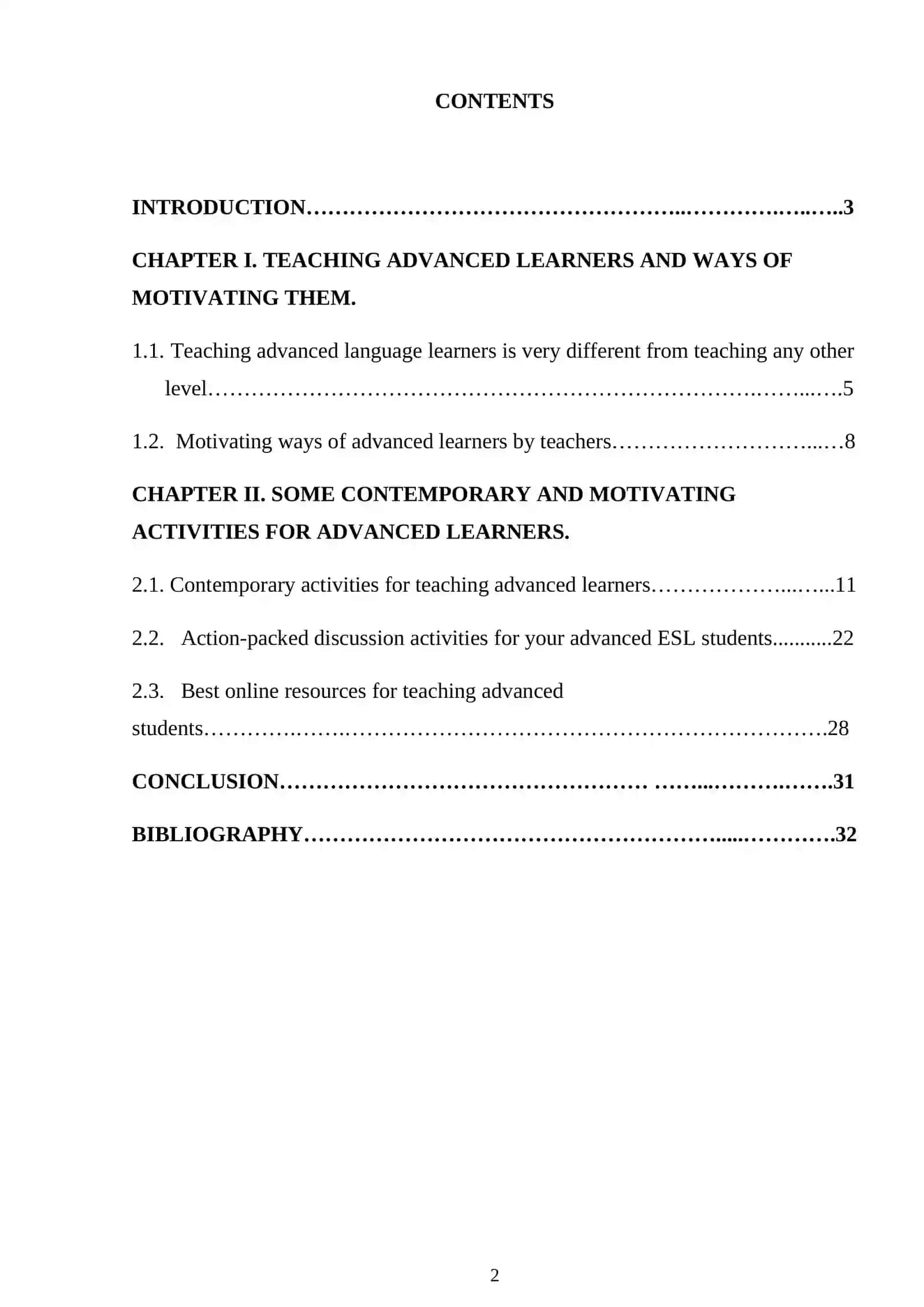 CONTEMPORARY ACTIVITIES FOR TEACHING ADVANCED LEARNERS 2
