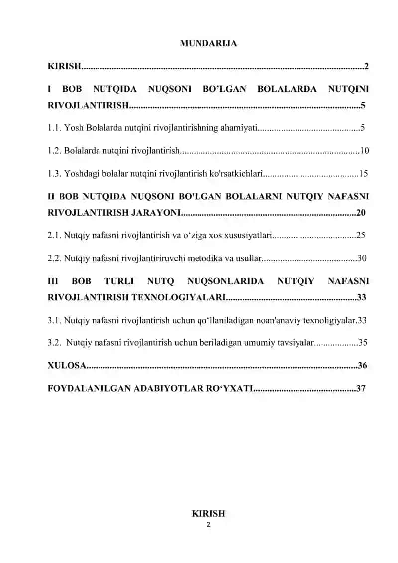 Nutqida nuqsoni bo'lgan bolalar nafasini rivojlantirish texnologiyalari 2