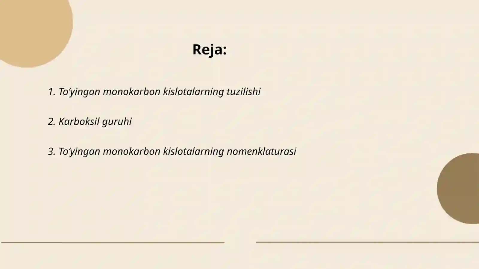 Toʻyingan monokarbon kislotalar va ularning xosilalari 2