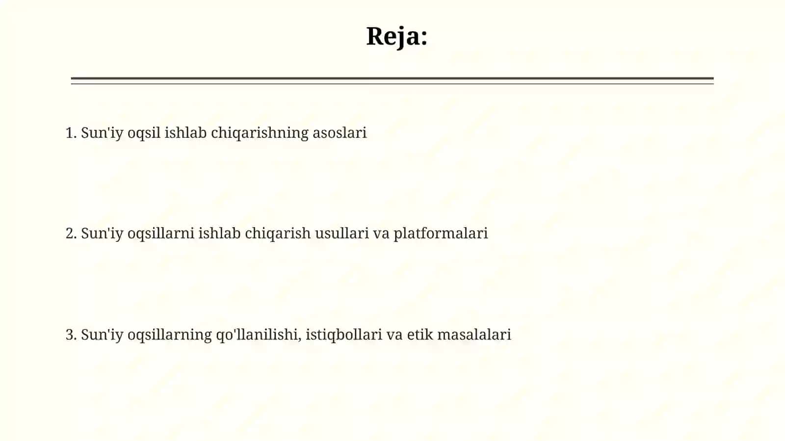 Sun'iy oqsil ishlab chiqarish 2