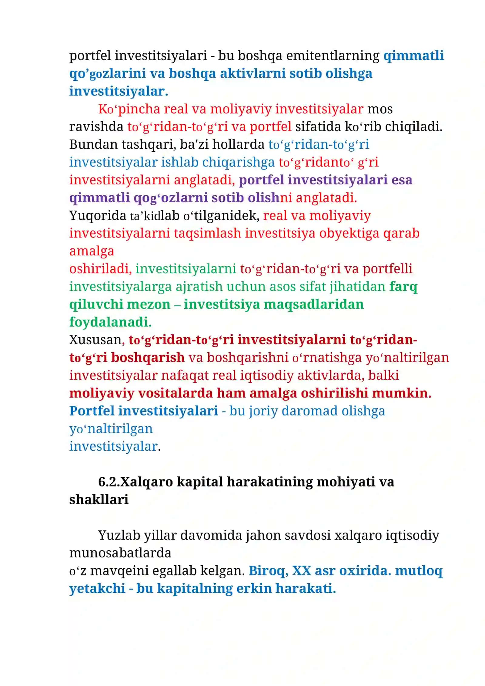 TO‘G‘RIDAN-TO‘G‘RI HORIJIY INVESTITSIYALAR 2
