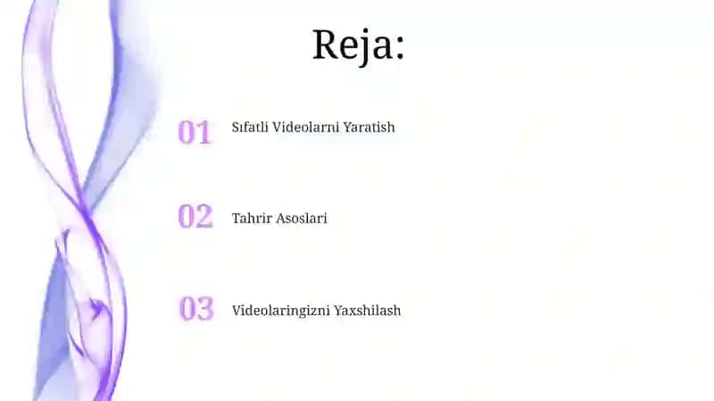 Video tasvirlar bilan ishlash asislari 2