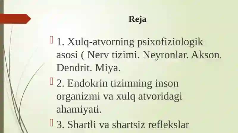Xulq atvorning psixofiziologik asosi 2