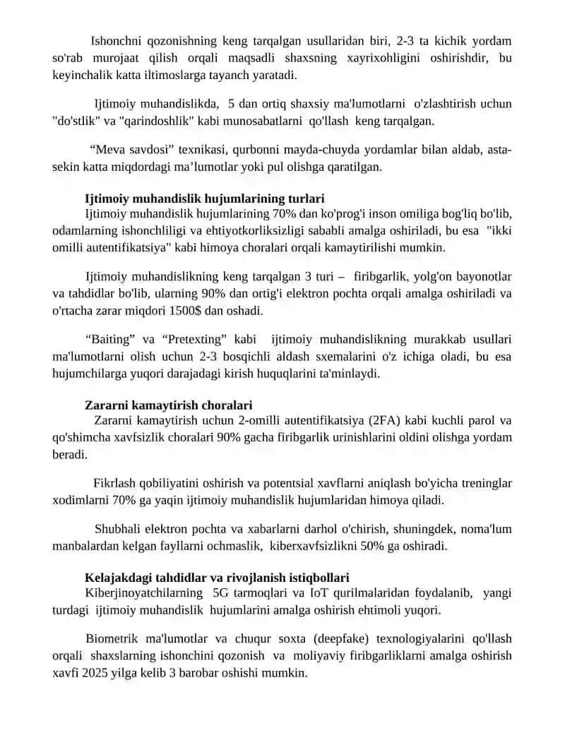 Ijtimoiy injeneriyada xujumlar tahlili 2