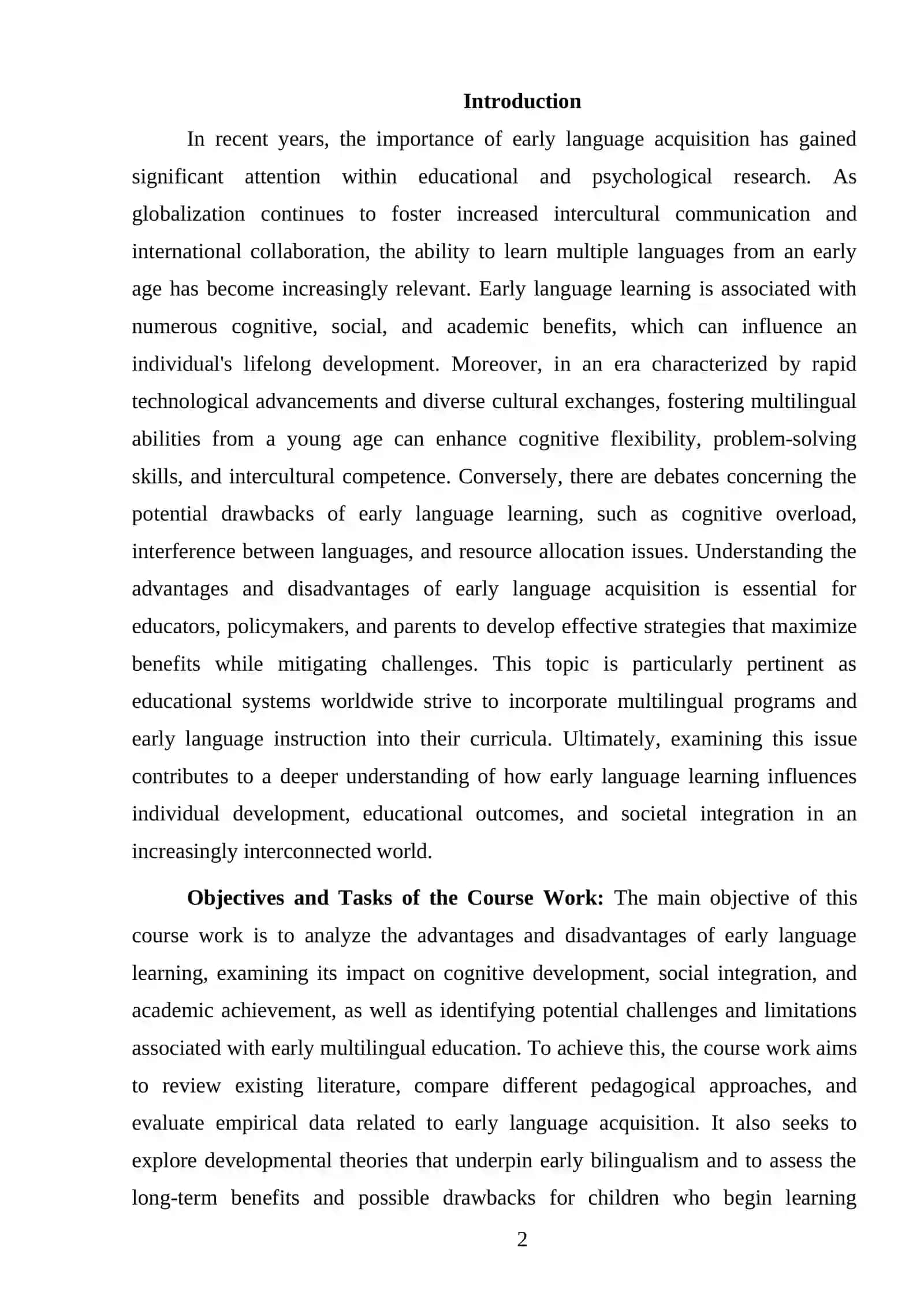 ADVANTAGES AND DISADVANTAGES OF EARLY LANGUAGE LEARNING 2