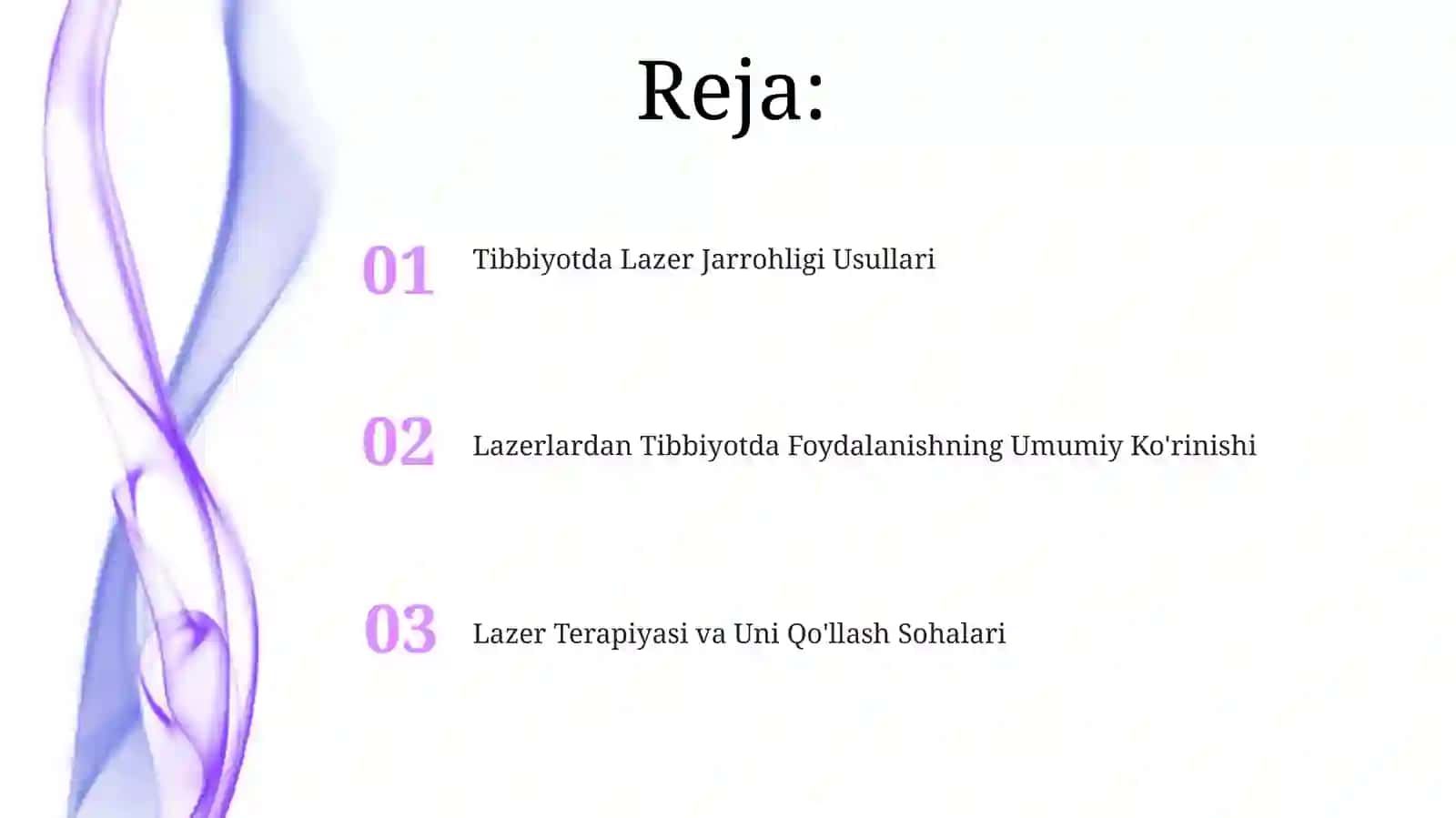 Lazerning tibbiyotda qoʻllanilishi 2