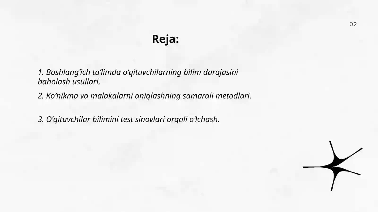 Boshlangʻich taʼlimda oʻqituvchilarning bilim, koʻnikma va malakalarini tashxis etish 2