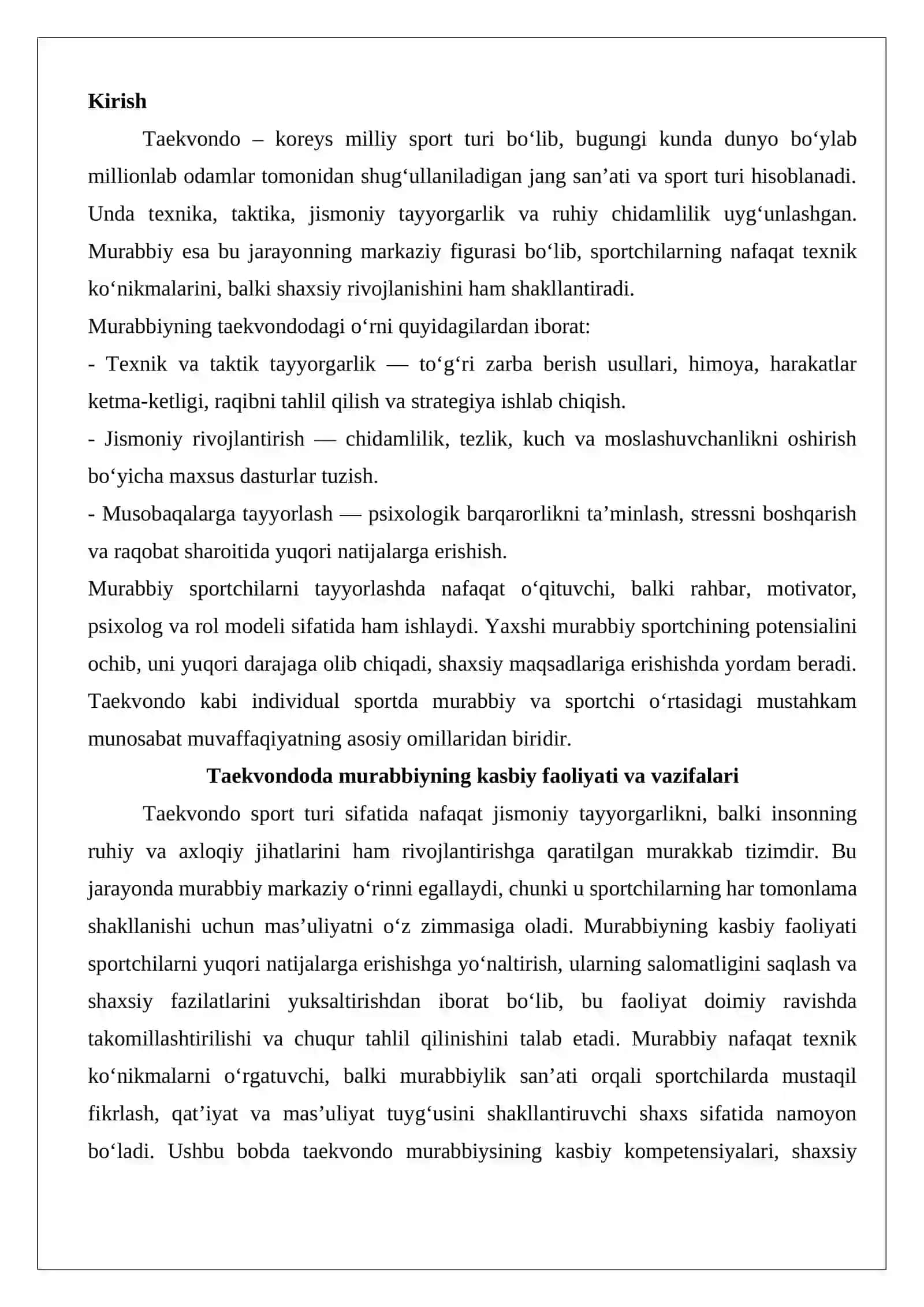 Murabbiyning roli va rahbarlik (boshqarish) 2