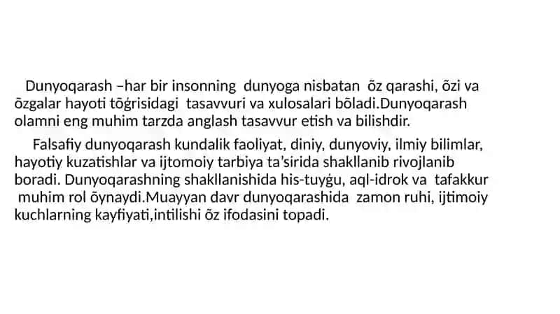 FALSAFA TURMUSH TARZI VA DUNYONI ANGLASH SIFATIDA 2
