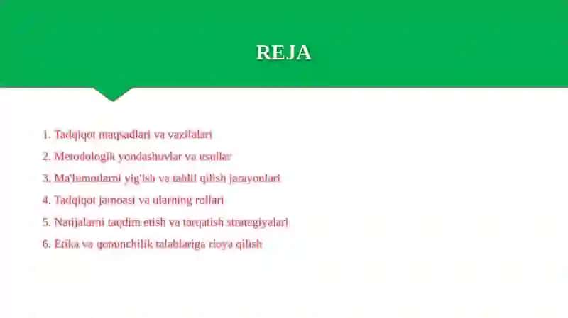 Empirik siyosiy tadqiqotlarning tashkiliy jihatlari. 2