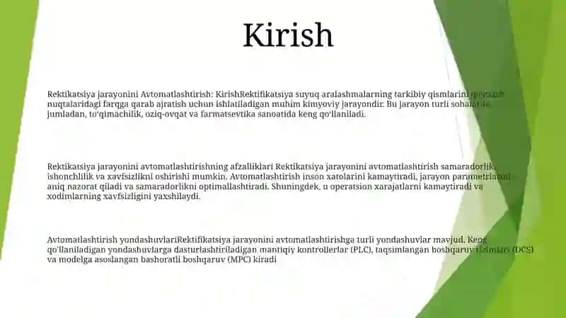 Rektifikatsiya Jarayonini Avtomatlashtirish 2