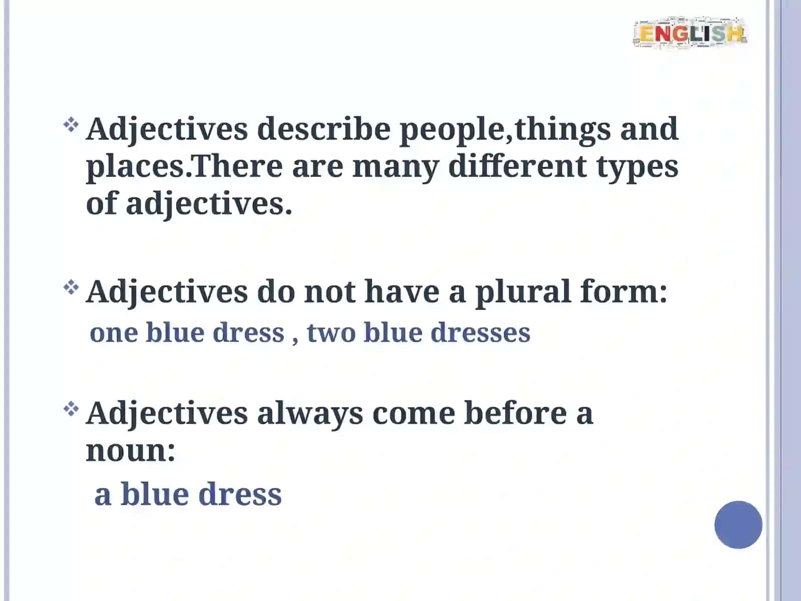 Types of adjective 2