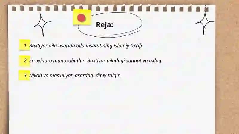 Shayx Muxammad Sodiq Muxammad Yusufning Baxtiyor oila asarida islom qadriyatlarining talqini 2