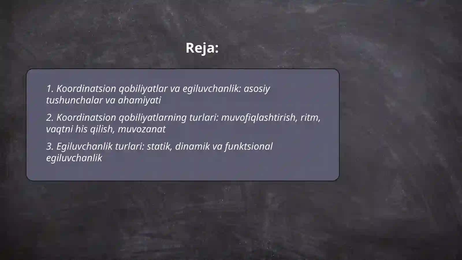 Koordinatsion qobiliyatlar va egiluvchanlikni tarbiyalash 2