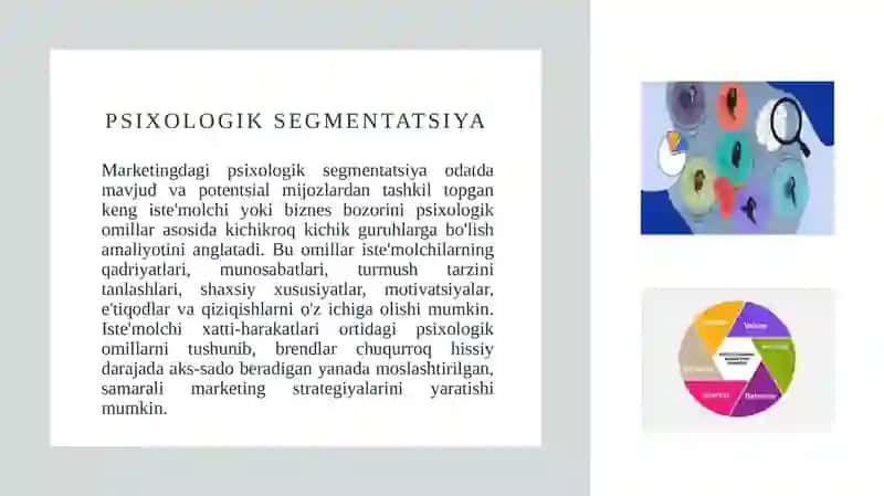 PSIXOLOGIK VA PSIXOGRAFIK SEGMENTATSIYA 2