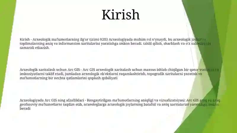 Arc Gis Dasturida Arxeologik YodgorliklarXaritalariniYaratish 2