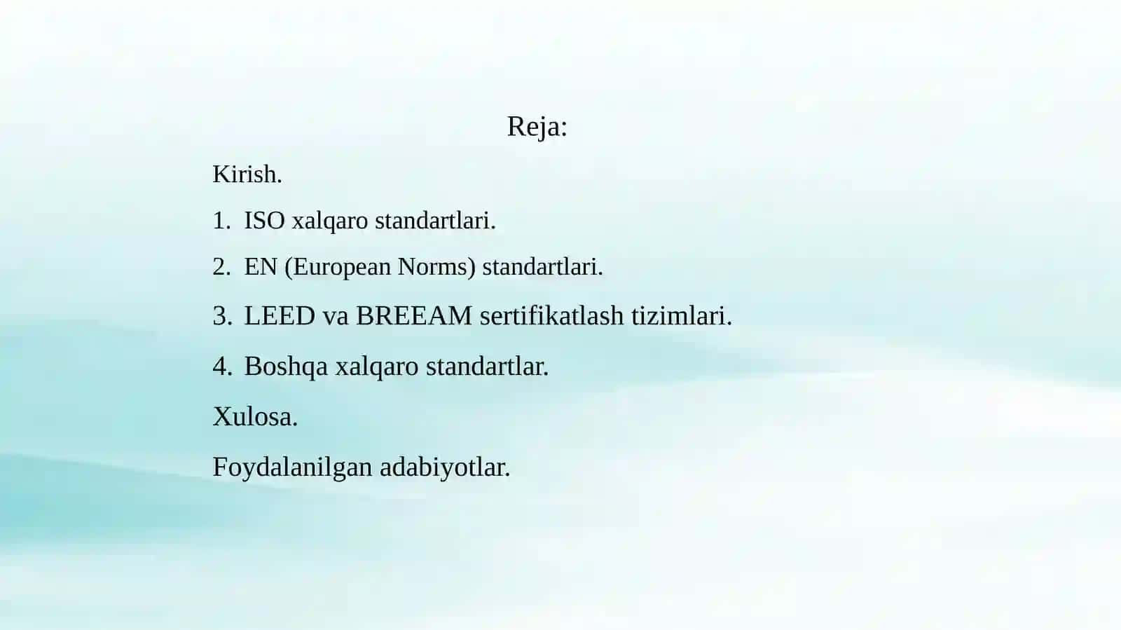 Xalqaro qurilish standartlari haqida umumiy tushuncha 2