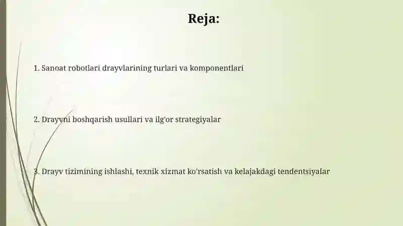 Sanoat robotlarining yuritmalari 2