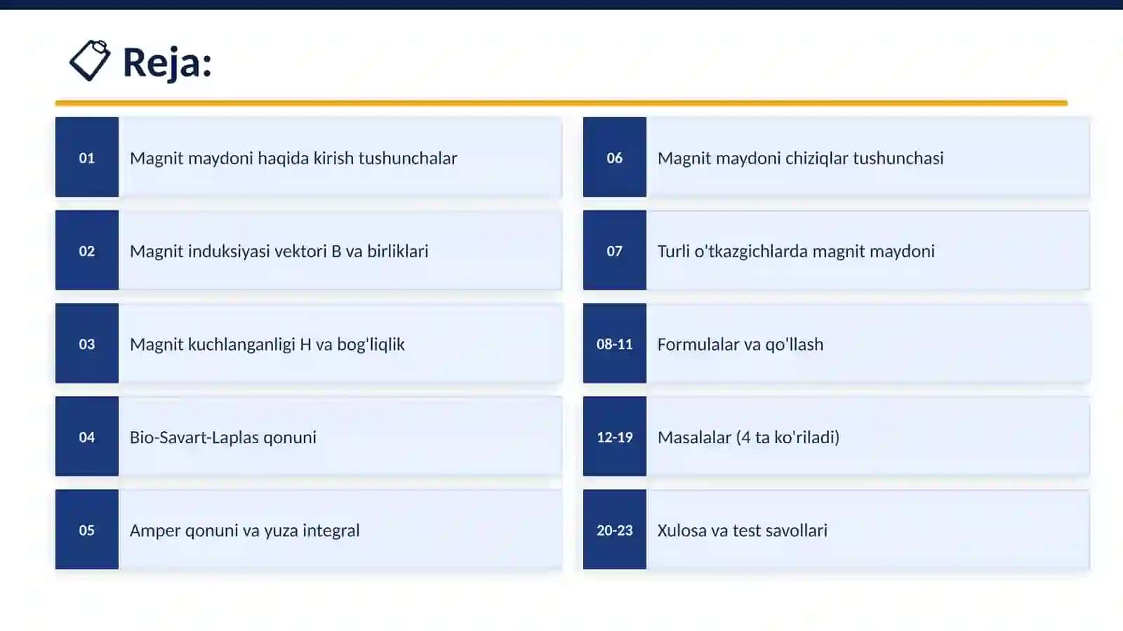 Magnit maydoni induksiyasi va kuchlanganligiga doir masalalar yechish 2
