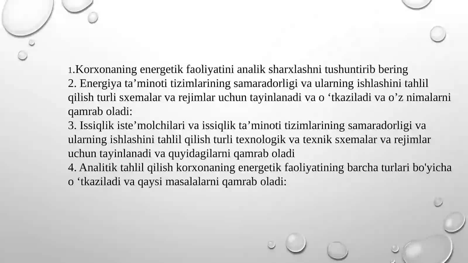 ENERGIYA IZLANISHLARI VA ENERGIYA AUDITI METODOLOGIYASI 2