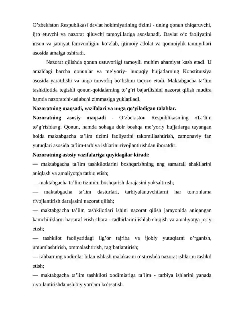 Nazorat qilishning usul va uslublari 2