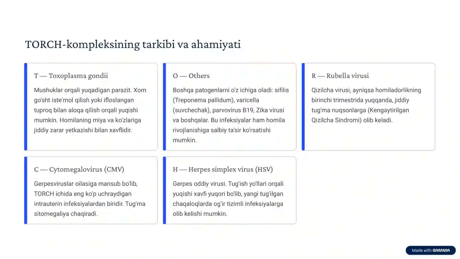 PRENATAL INFEKSIYALAR (TORCH-kompleks): Keng Qamrovli Qo'llanma 2