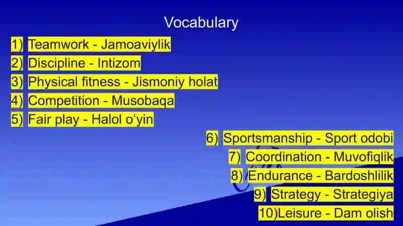 Sport and Games 2