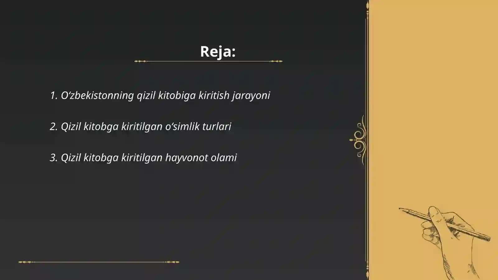 Oʻzbekistonning qizil kitobiga kiritilgan oʻsimlik va hayvonot olami 2