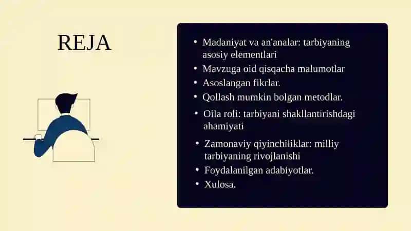 MILLIY TARBIYA ASOSLARI FANDAN LOYHA ISHI 2
