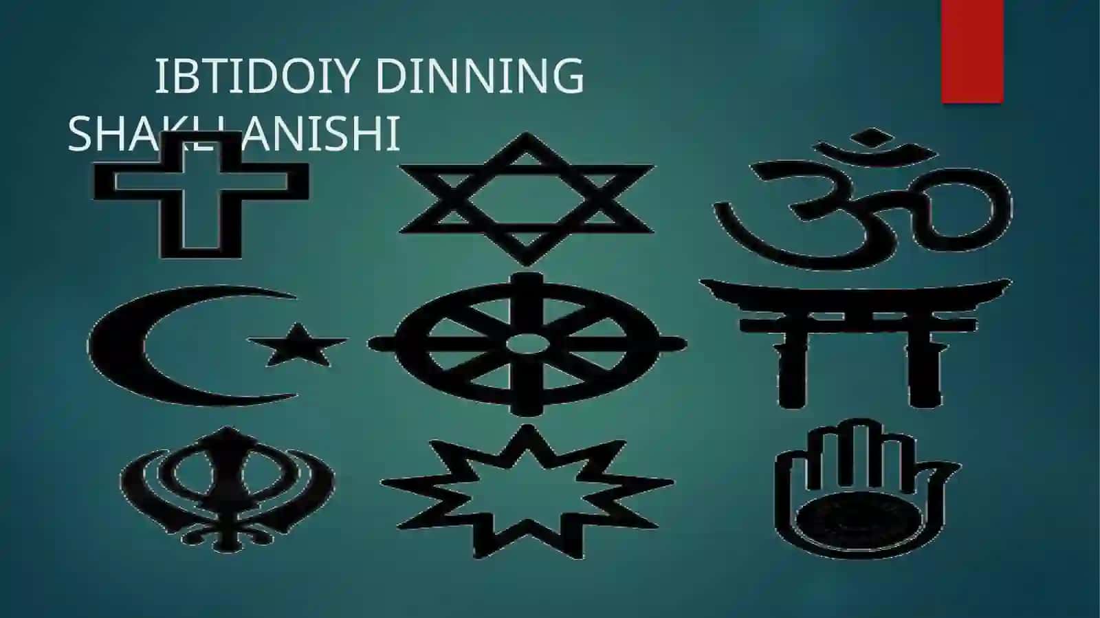 Ibtidoiy dinning paydo boʻlishi 2