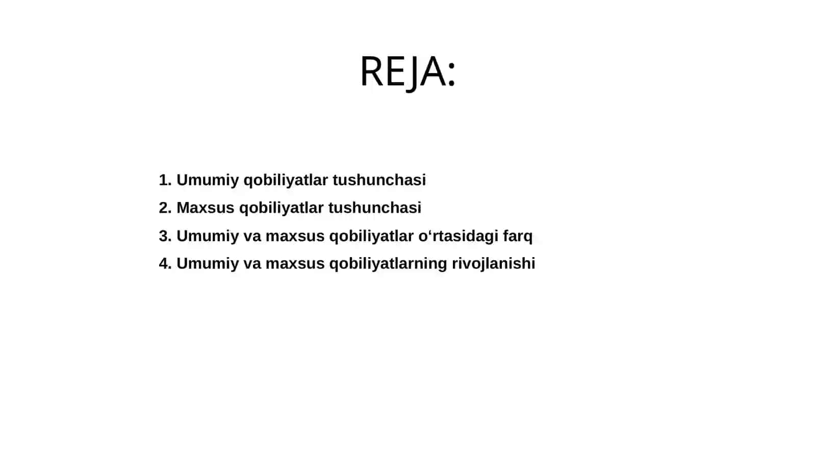 Umumiy va maxsus qobiliyatlar 2