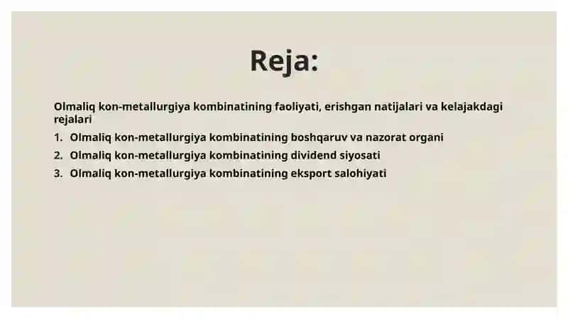 Olmaliq kon-metallurgiya kombinatining korporativ boshqaruvi 2