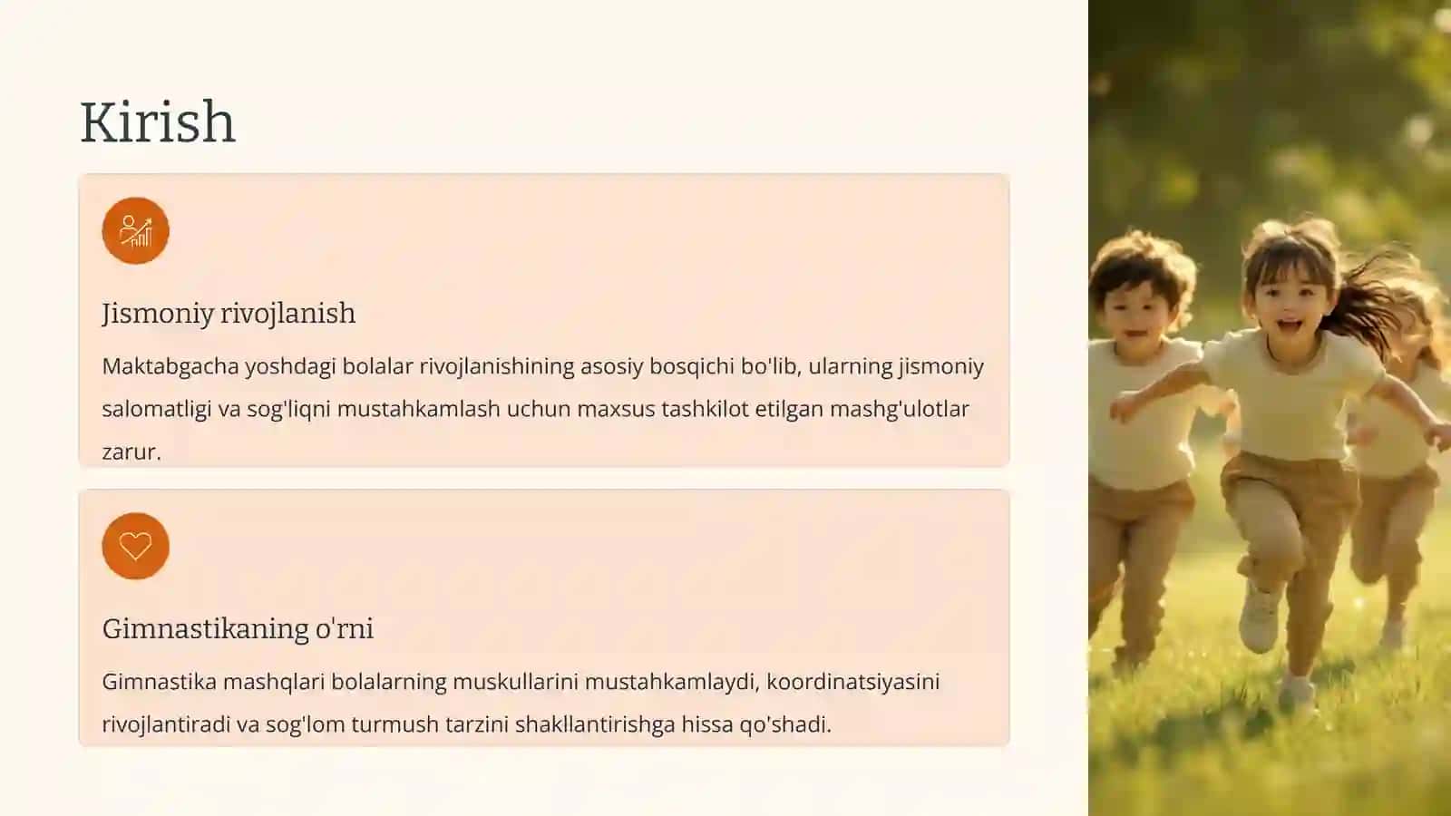 Maktabgachata'lim yoshidagi bolalar uchun gimnastika komplekslari 2