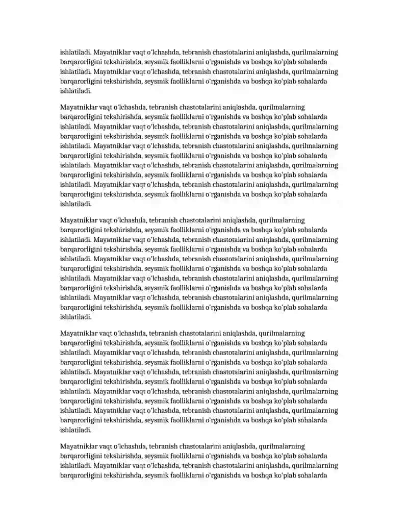 Mayatnikning amaliy qo'llanishi 2