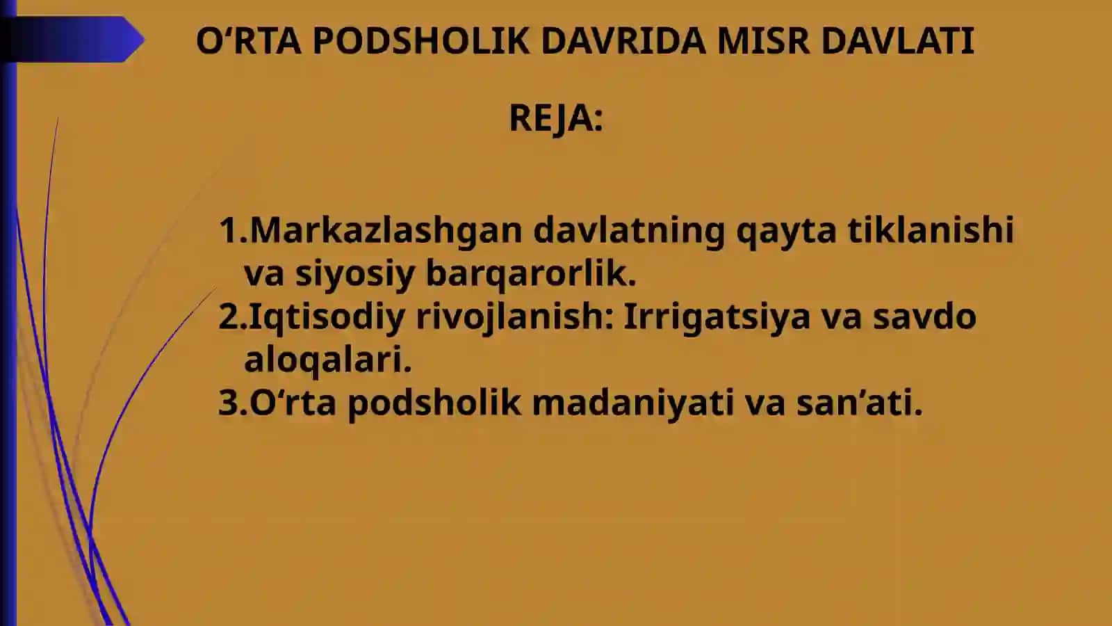 O‘RTA PODSHOLIK DAVRIDA MISR DAVLATI 2