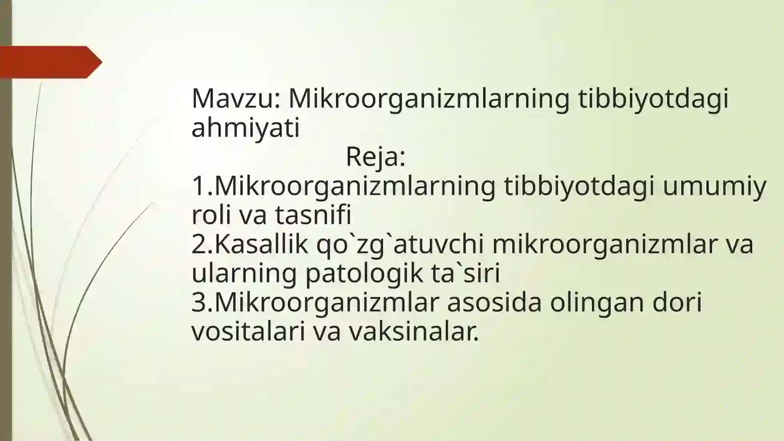 Mikroorganizmlarning tibbiyotdagi ahmiyati 2