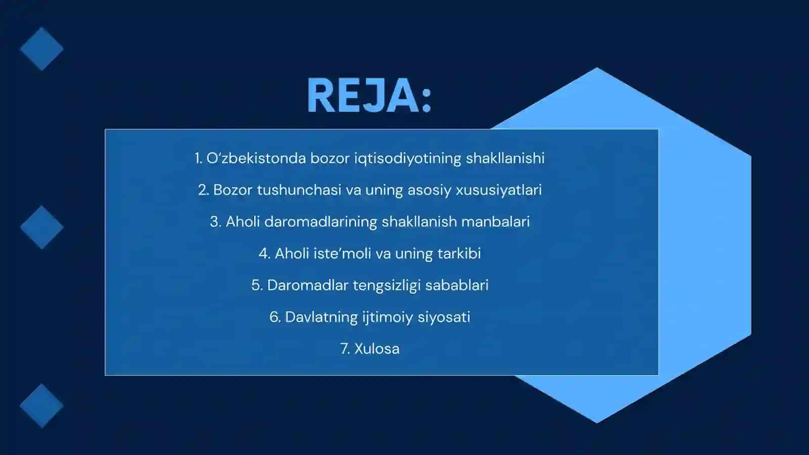 Bozor Iqtisodiyoti Sharoitida Aholi Daromadlari va Davlatning Ijtimoiy Siyosati 2