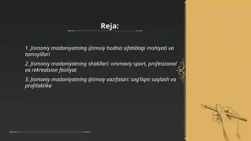 Jismoniy madaniyat ijtimoiy hodisa sifatida uning shakllari va vazifalari 2