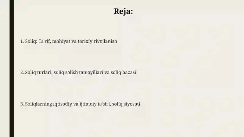 Soliq tushunchasi 2