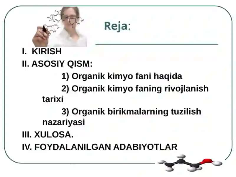 Organik kimyoning rivojlanish tarixi 2