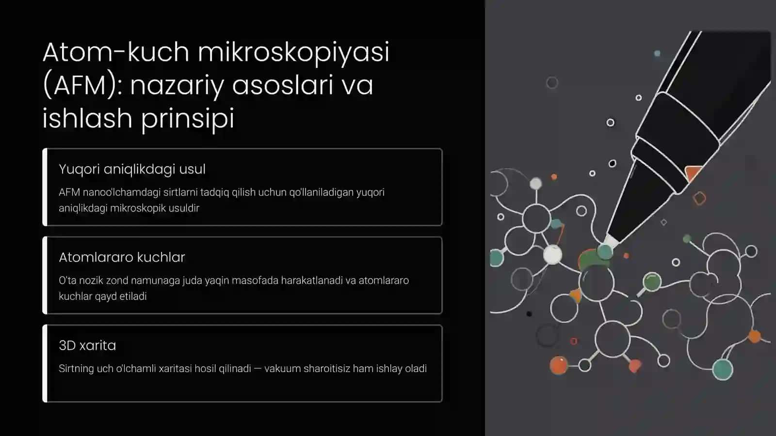 Atom-kuch mikroskopiyasi va skanerlovchi zondli mikroskopiya 2
