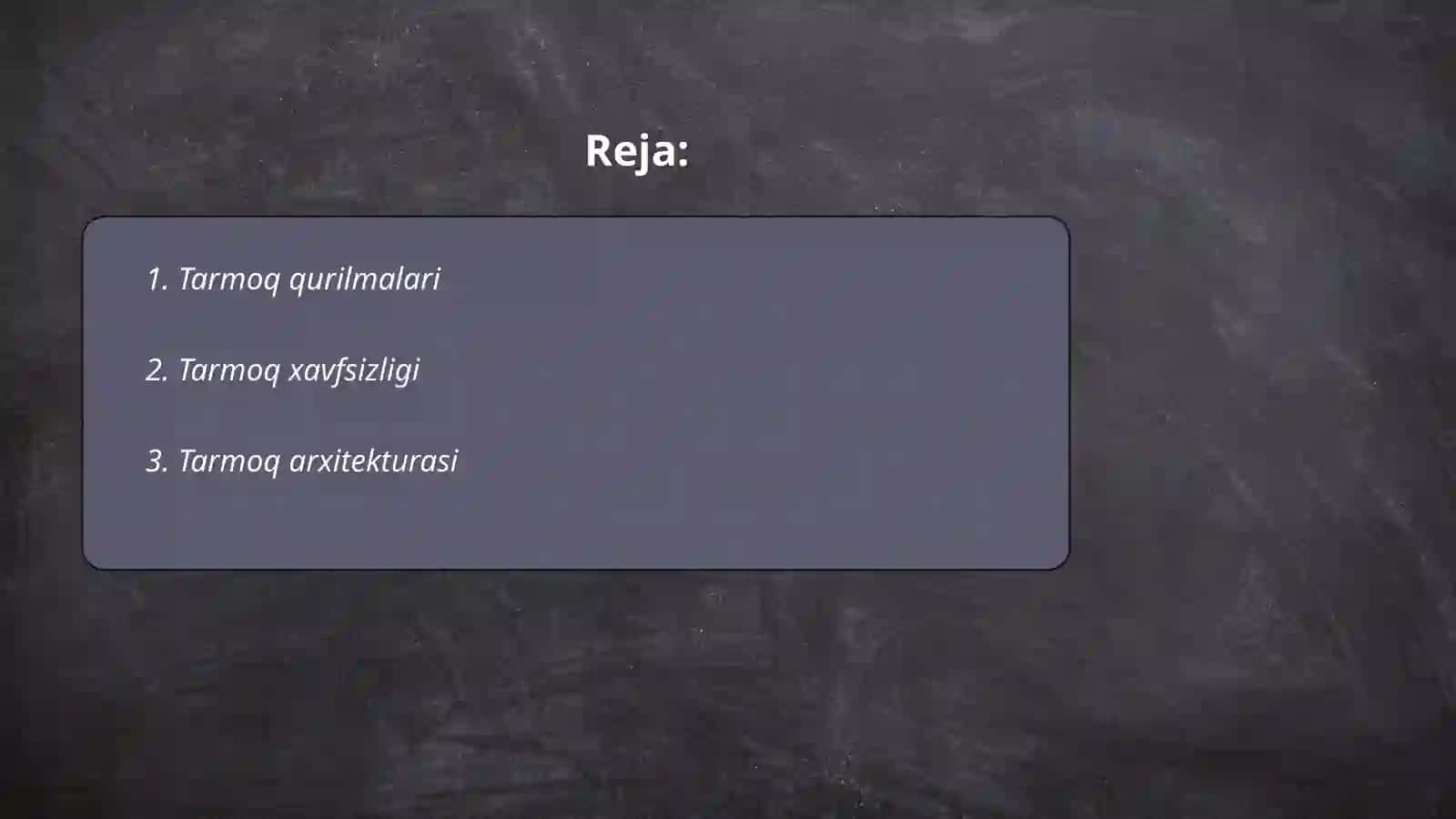 Tarmoq qurilmalari 2